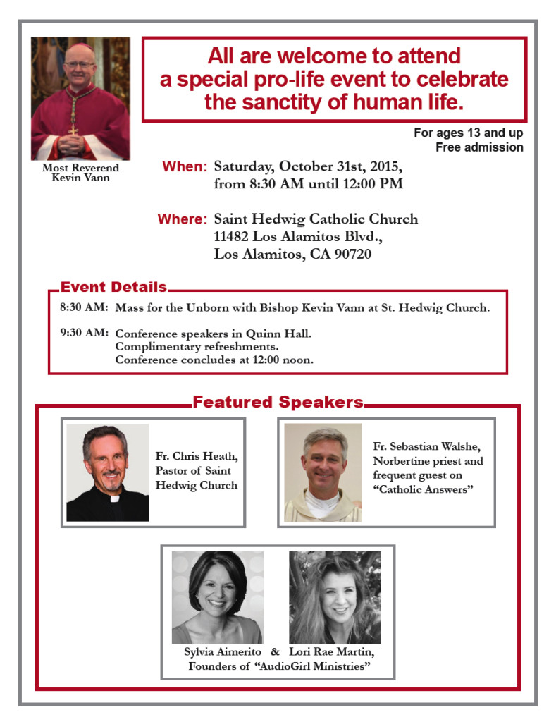 Pro Life Conference at St. Hedwig